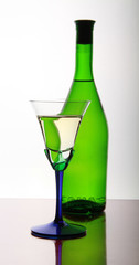 Bottle blame and goblet