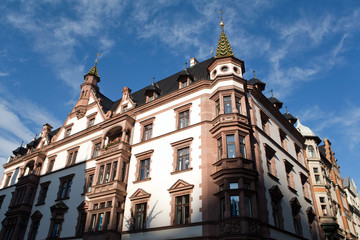 Fototapeta na wymiar Häuser in Leipzig