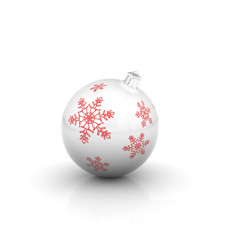 Christmas ball with snowflaks