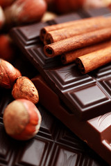 chocolate with hazelnuts and cinnamon