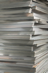 Pile of old thick magazines