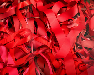 Red ribbon background