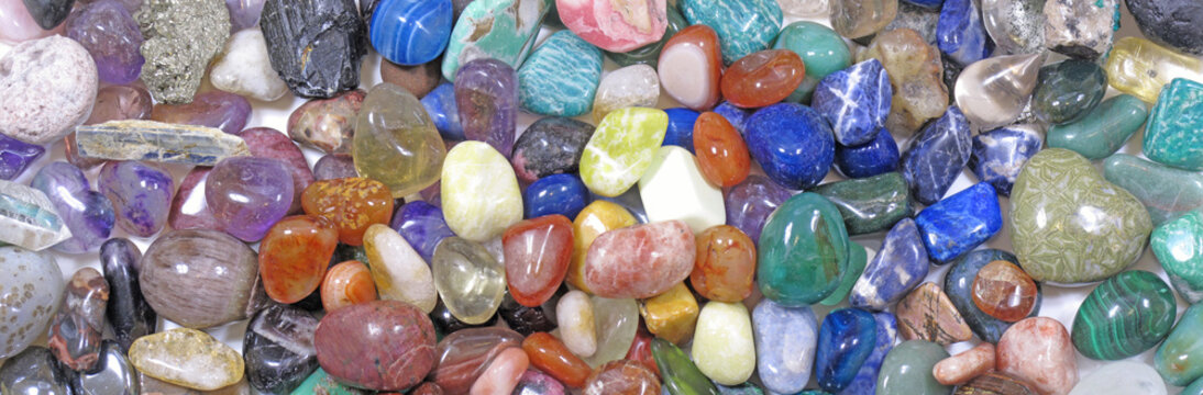 banner of tumbled stones