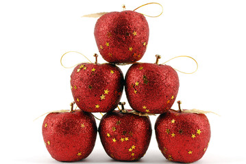 Christmas decoration red apple