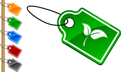 Ecology tag set. Vector illustration.