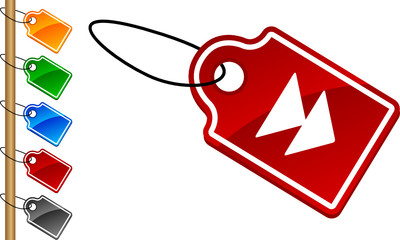 Forward tag set. Vector illustration