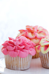 Mini flower cupcakes