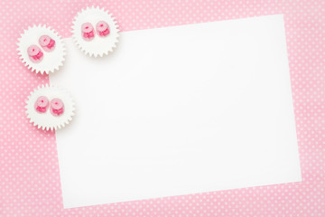 Blank baby shower invitation