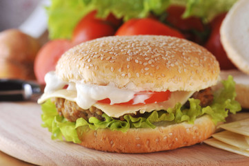 sandwich with  cutlet