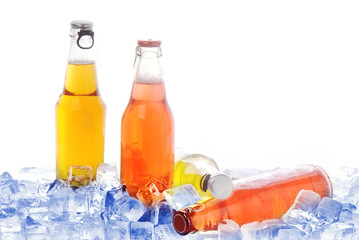 bottles with drink