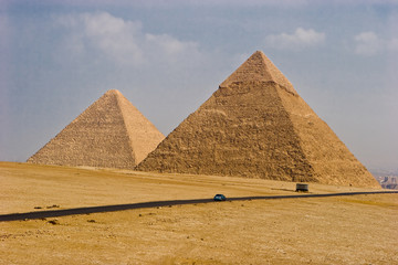 Giza pyramids in Cairo, Egypt
