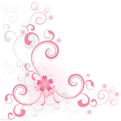 pink flower abstract background vector image