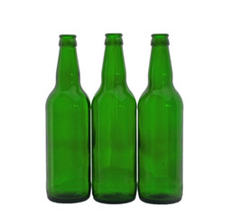 bottles for beer empty isolated