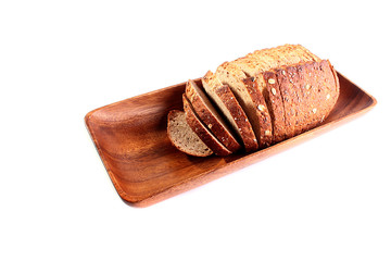 Cut grey bread