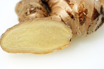 Sliced ginger root