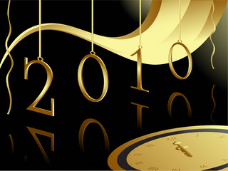 Golden 2010 with midnight clock