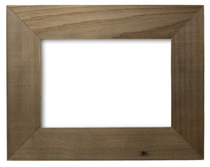 image d'un cadre en bois vide - photo isolée sur fond blanc