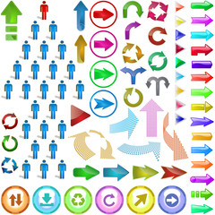 A vector set of useful arrows.