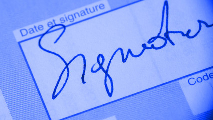 abstrake Unterschrift