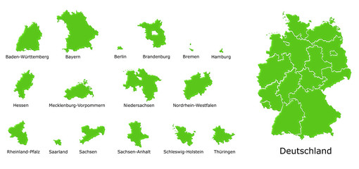 Carte Régions d'Allemagne - Länder