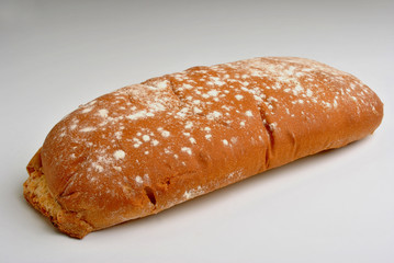fresh farmers loaf on a white background