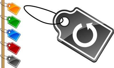 Refresh  tag set. Vector illustration.