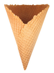 Ice cream cornet isolated on white