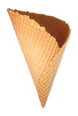 Ice cream cornet isolated on white