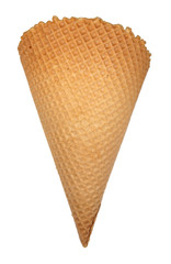 Ice cream cornet isolated on white