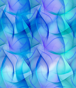seamless repeatable fractal background in blue and cyan on white
