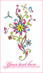 floral design, greeting card