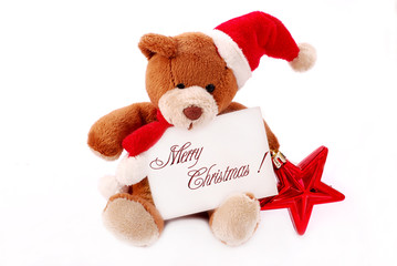 little teddy bear with christmas wishes