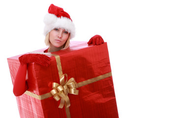 The woman as the holiday present
