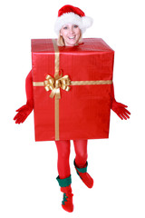 The woman as the holiday present