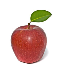 Red apple isolated on white background