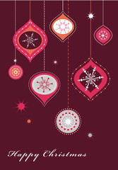 Naklejka premium Christmas background with decorative balls