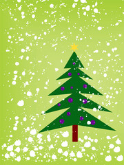 Weihnachtsbaum im Schnee