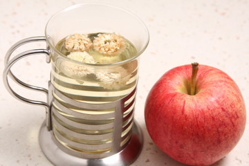 infusion camomille et pomme rouge