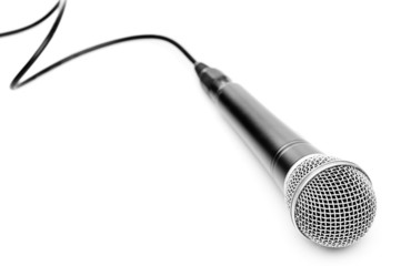 Microphone isolated on white