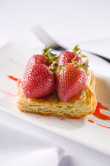 Dessert with strawberry