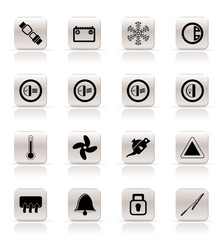 Car Dashboard icons -  vector icons set