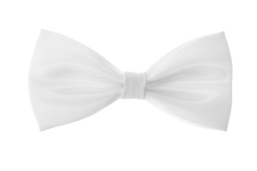 a white bow-tie on white background