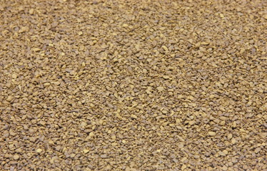 Ground coffee in close-up