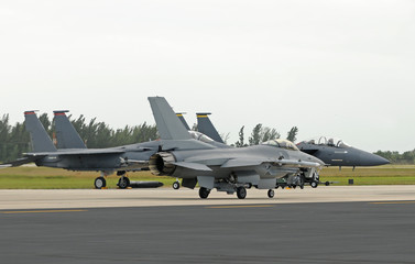 Fototapeta na wymiar Jetfighters on the ground