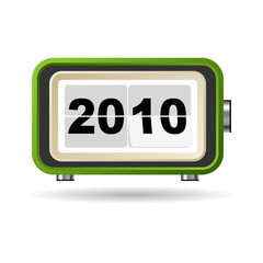 Happy new Year. 2010 in a retro clock.