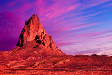 Dramatic Rock Formation and Sky in Monument Valley