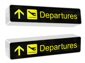 Departures Sign