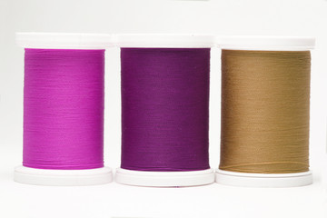 pink purple brown thread
