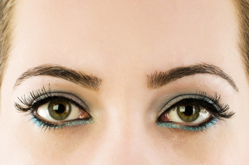 Fototapeta premium Close up of face with beautiful makeup
