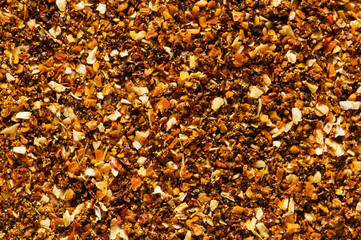 Red pepper  arranged as background